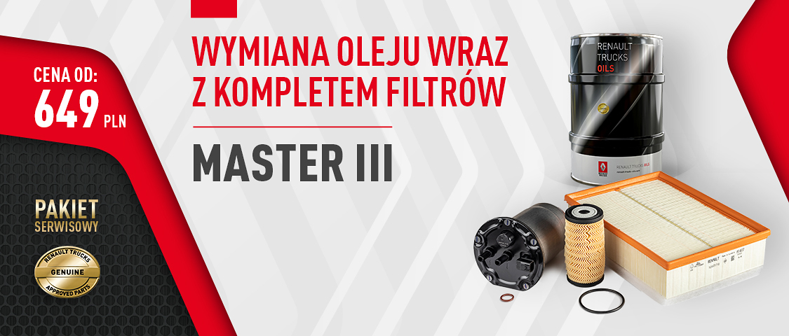 Pakiet serwisowy Master, wymiana oleju z kompletem filtrów
