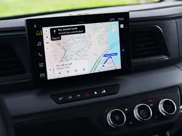 Renault Trucks Master Red EDITION Exclusive - detail of the navigation screen on the dashboard