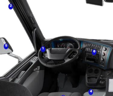 Inside picture of a Renault Trucks D